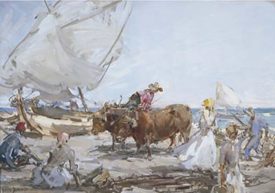Escena de playa by Roberto Fallola - Auction record, sale price, and art valuation. Compare with similar artists and explore comparable artworks.