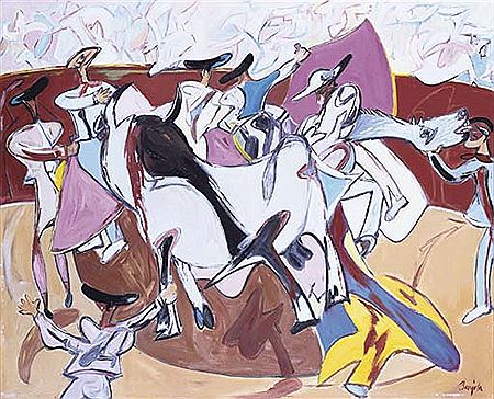 Sample artwork by Juan Barjola (1919 - 2004), known for representative expressionism - View similar artists and auction records