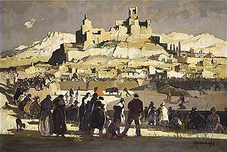 Sample artwork by Rafael Durancamps Folguera (1891 - 1979), known for figure, city scene, buildings, genre and landscape painting, bullfights - View similar artists and auction records