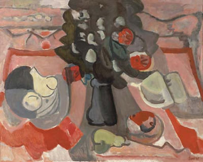 Composition au vase de fleurs