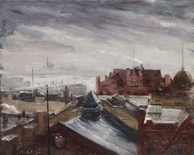 Rooftops, Hoboken by Hendrik Glintenkamp - Auction record, sale price, and art valuation. Compare with similar artists and explore comparable artworks.