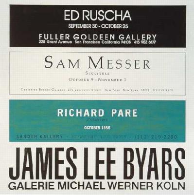 Ed Ruscha, October 1986