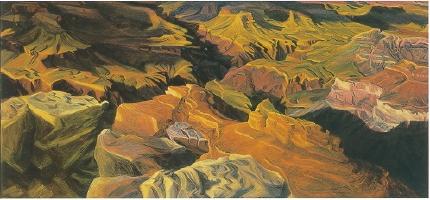 Sample artwork by Susan Shatter (1943 - 2011), known for mod-realist landscape paintings-structures - View similar artists and auction records