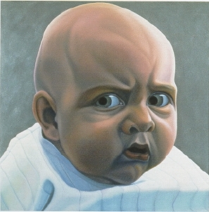 Sample artwork by Robin Lowe (Born 1959), known for mod child figure, portrait and marine painting - View similar artists and auction records