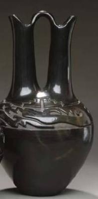 Santa Clara Blackware Wedding Vase