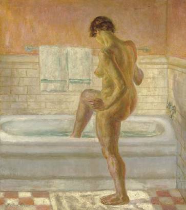 Nude, Stepping into Tub