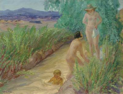 Bathers in the Acequia Madre