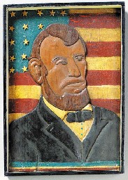 A Relief Carved Portrait-Abraham Lincoln