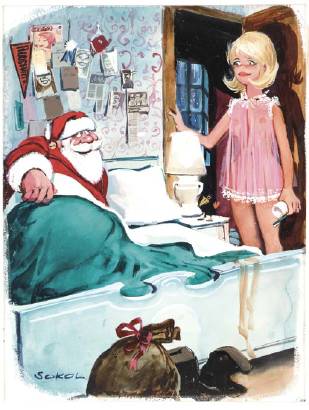 Sample artwork by Erich Sokol (1933 - 2003), known for "playboy magazine" illustration, caricature figure and genre drawing - View similar artists and auction records