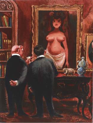 Notice how the eyes follow you around the room by Eldon Dedini - Auction record, sale price, and art valuation. Compare with similar artists and explore comparable artworks.