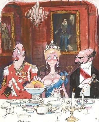 Untitled (Royalty at dinner)