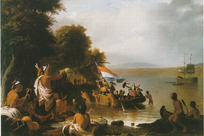 Landing of Henry Hudson, 1608 at Verplan by Robert Walter Weir - Auction record, sale price, and art valuation. Compare with similar artists and explore comparable artworks.