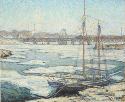 Schooner in the Ice, View from the Bush-