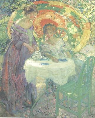 Afternoon Tea by Richard Edward Miller - Auction record, sale price, and art valuation. Compare with similar artists and explore comparable artworks.