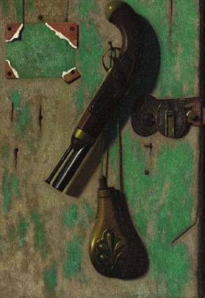 Pistol, Gate latch, and Powder Horn