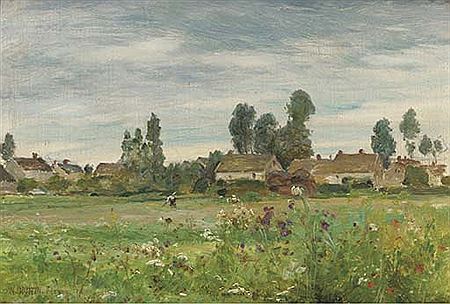 View of a village, France