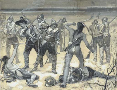 Lieut. Gardiner Attacked by Pequot Indians by Charles Reinhart - Auction record, sale price, and art valuation. Compare with similar artists and explore comparable artworks.