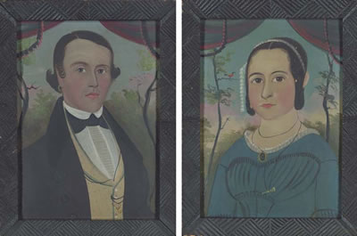 Pair of Portraits of a Gentleman and a Lady