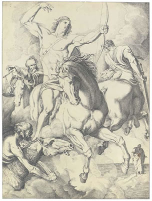 Vidi, quod aperuisset agnus, four horseman of the Apocalypse, Saint John the Evangelist