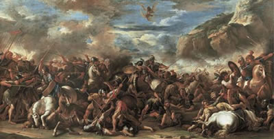 A cavalry battle