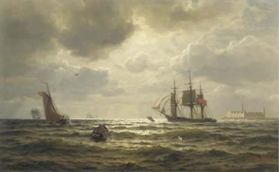 Danish and British shipping off Kronberg castle