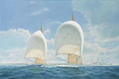 Ranger and Endeavour II racing in the 1937 America's Cup