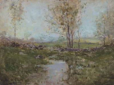Autumn Landscape with a Stream