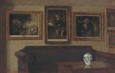 A Room Interior with a Chinese Vase