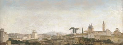 Capriccio View of Rome with the Monte de Giustizia and Villa Montalto Negroni