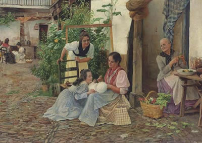 Sample artwork by Ricardo Lopez Cabrera (1864 - 1950), known for realism, oil painting - View similar artists and auction records