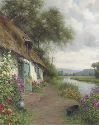 A Riverside Cottage by Louis Aston Knight - Auction record, sale price, and art valuation. Compare with similar artists and explore comparable artworks.