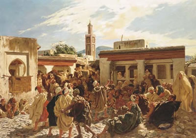 Le conteur Marocain by Alfred Dehodencq - Auction record, sale price, and art valuation. Compare with similar artists and explore comparable artworks.
