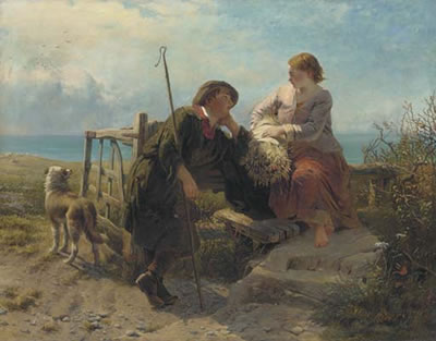 Sample artwork by James John Hill (1811 - 1882), known for painting, portraits - View similar artists and auction records