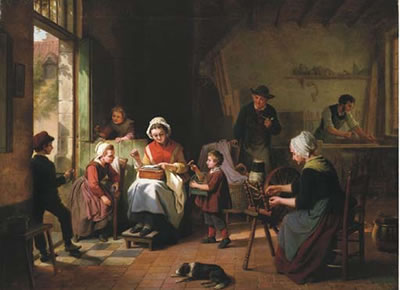 A Family at Work by Basile de Loose - Auction record, sale price, and art valuation. Compare with similar artists and explore comparable artworks.