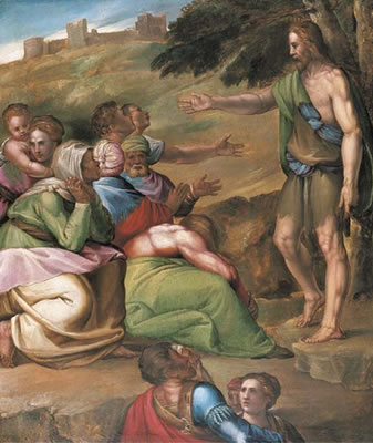 Saint John the Baptist preaching in the Wilderness