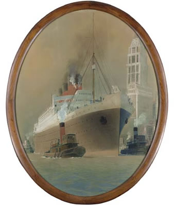 The S.S. Paris departing New York by Sandy Hook - Auction record, sale price, and art valuation. Compare with similar artists and explore comparable artworks.