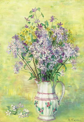 Saponaires et mauve by Andre Vignoles - Auction record, sale price, and art valuation. Compare with similar artists and explore comparable artworks.