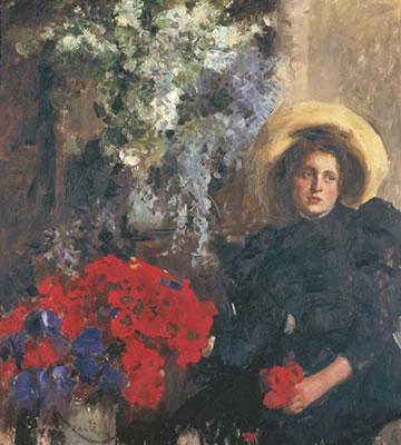 A Young Girl with Poppies