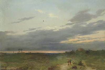 Figures on a track in a landscape at dusk by Carlo Piacenza - Auction record, sale price, and art valuation. Compare with similar artists and explore comparable artworks.