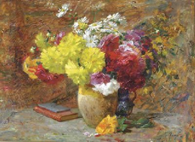 Chrysanthemums in an earthenware pot by Jean Chaleye - Auction record, sale price, and art valuation. Compare with similar artists and explore comparable artworks.