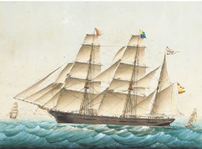 Sample artwork by Jose Pineda (1837 - 1907), known for seascape, ship painting - View similar artists and auction records