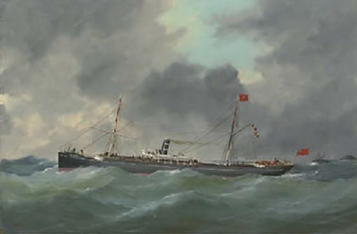 SS Westbrook outward bound by Victor Charles Edouard Adam - Auction record, sale price, and art valuation. Compare with similar artists and explore comparable artworks.