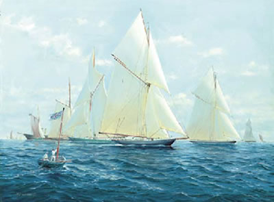 Big class yachting off Cowes, Isle of Wight by Michael James Whitehand - Auction record, sale price, and art valuation. Compare with similar artists and explore comparable artworks.