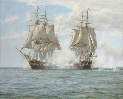 The action between H.M.S. Shannon and the U.S.S. Chesapeake, 1st June 1813