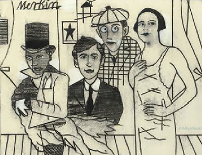 Sample artwork by Richard Merkin (1938 - 2009), known for mod figure painting, printmaking, teaching - View similar artists and auction records
