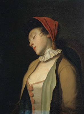 A sleeping young girl