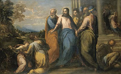 Christ in the House of Jairus by Andrea Schiavone - Auction record, sale price, and art valuation. Compare with similar artists and explore comparable artworks.