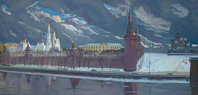 View of Kremlin and Red Square by Ilya Sergeevich Glazunov - Auction record, sale price, and art valuation. Compare with similar artists and explore comparable artworks.