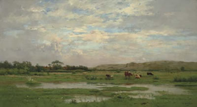 Sample artwork by Emmanuel Pierre Alphonse Damoye (1847 - 1916), known for landscape painting - View similar artists and auction records