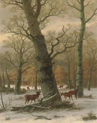 Deer in a Forest by Caesar Bimmermann - Auction record, sale price, and art valuation. Compare with similar artists and explore comparable artworks.